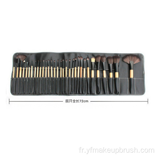 32 pièces pas cher brosses noires maquillées